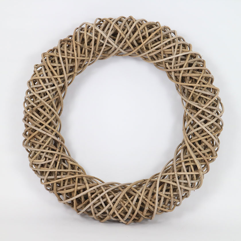 RATTAN THICK WREATH GIANT GREY