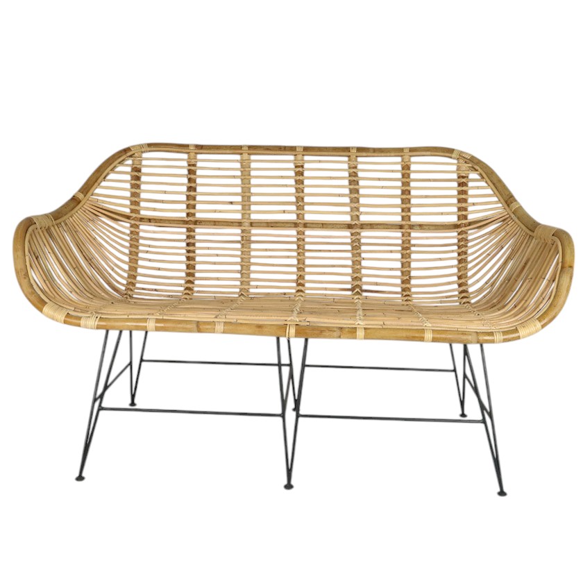 Rattan Thick Sofa Square Weave | Comfortable & Stylish Seating