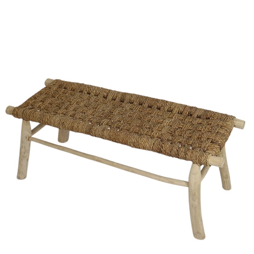 Wood Banana Rope Bench
