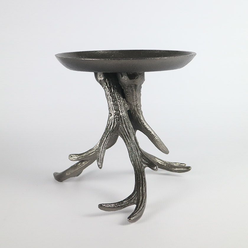 METAL STAG HORN BOWL STAND