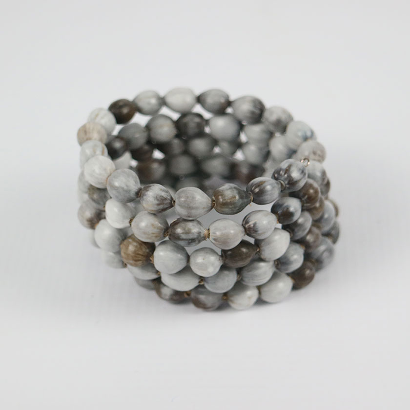 BRACELET GREY SEED SPIRAL