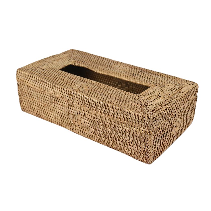 FINE RATTAN TISSUE BOX 9B