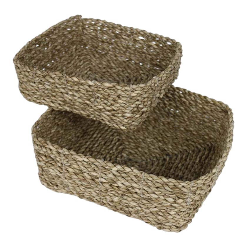 SEAGRASS RECTANGULAR BREAD BASKET SET OF 2