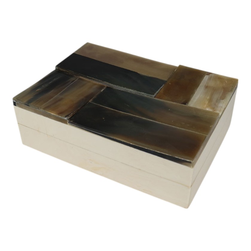 HORN/BONE BOX RECTANGULAR PLAIT