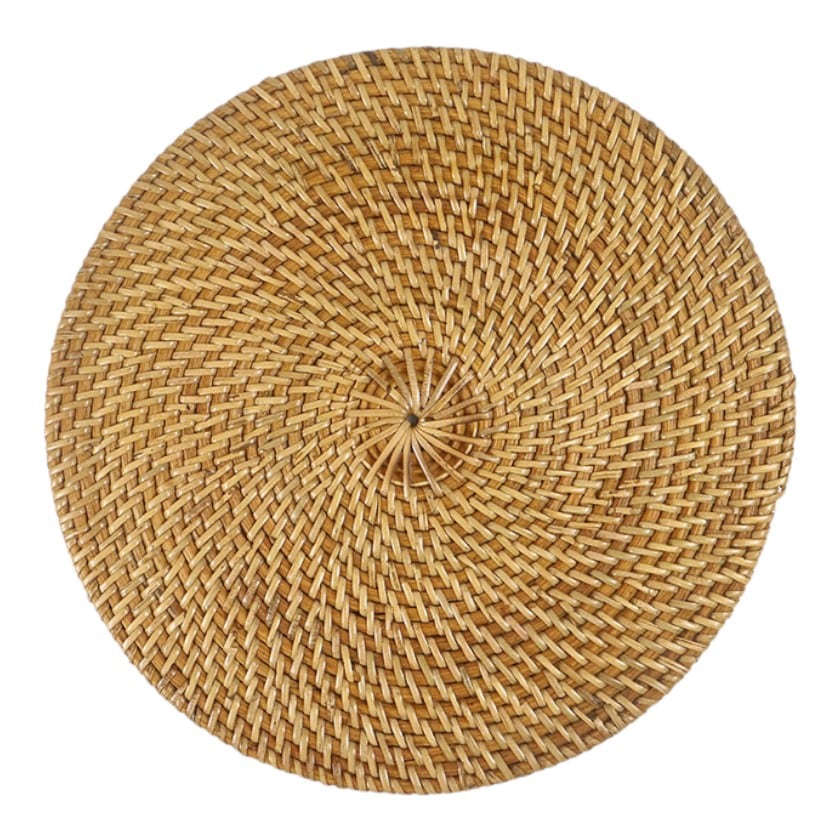 RATTAN PLACEMATS ROUND NATURAL