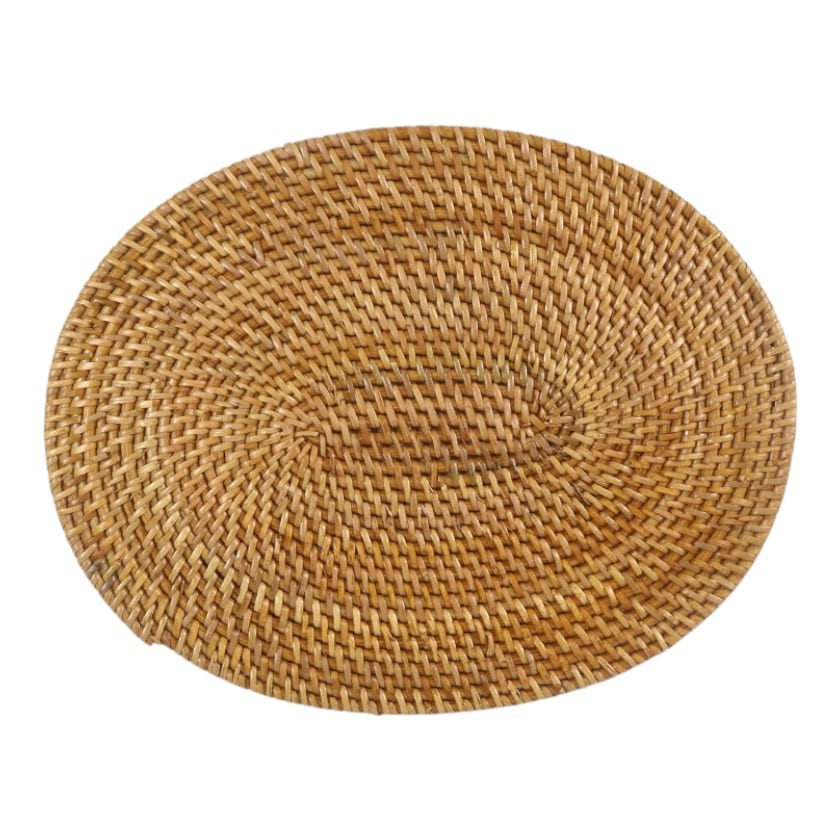 RATTAN PLACEMATS OVAL NATURAL
