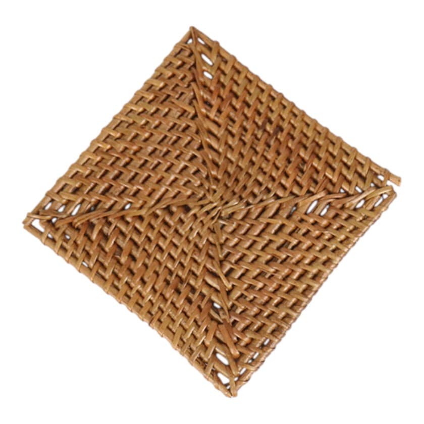 RATTAN COASTER SQUARE NATURAL