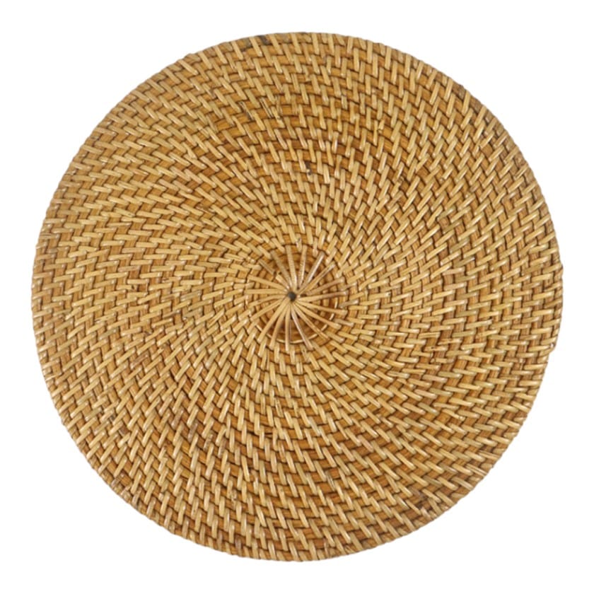RATTAN PLACEMATS ROUND SOLID