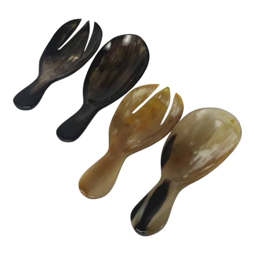 HORN SALAD SERVERS 8" OVAL