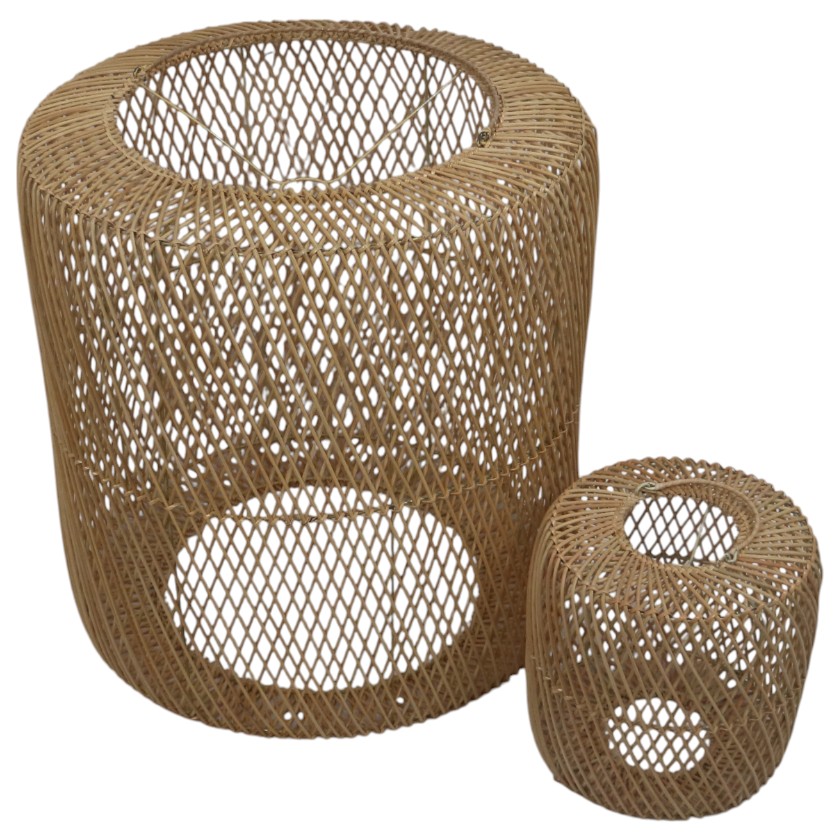 RATTAN LAMPSHADE DRUM