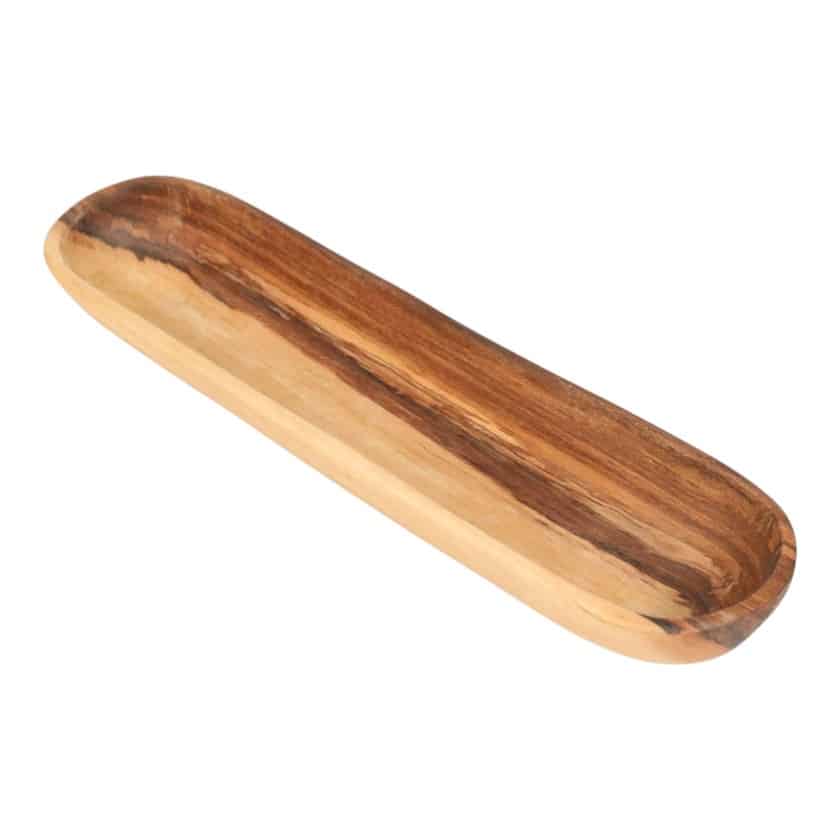 WOOD BOWL BREAD OVAL 20X3