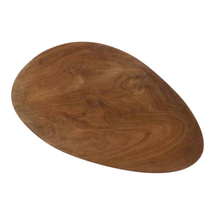 TEAK OVAL EGG SHAPE PLATE
