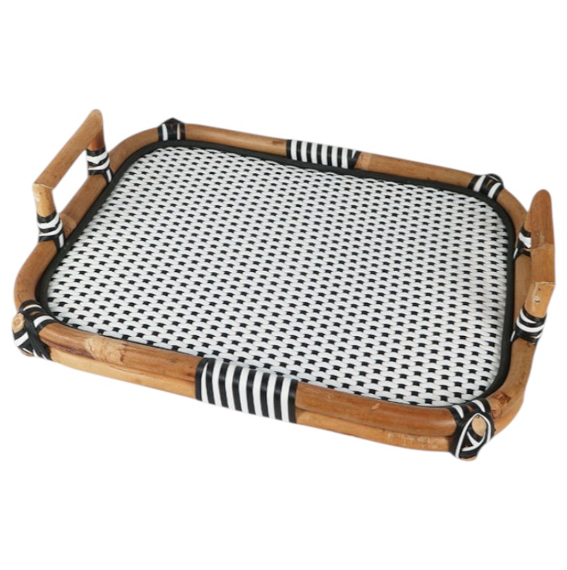 RT & SYNTHETIC SERVING TRAY BLACK & WHITE