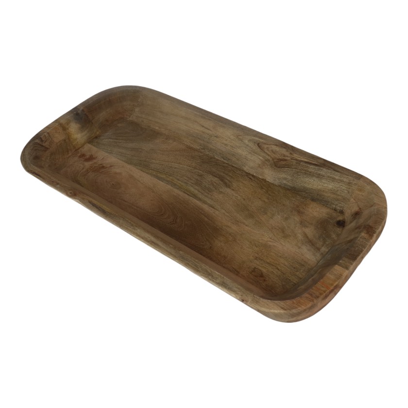 WOOD DOUGH TRAY NO HANDLES LARGE