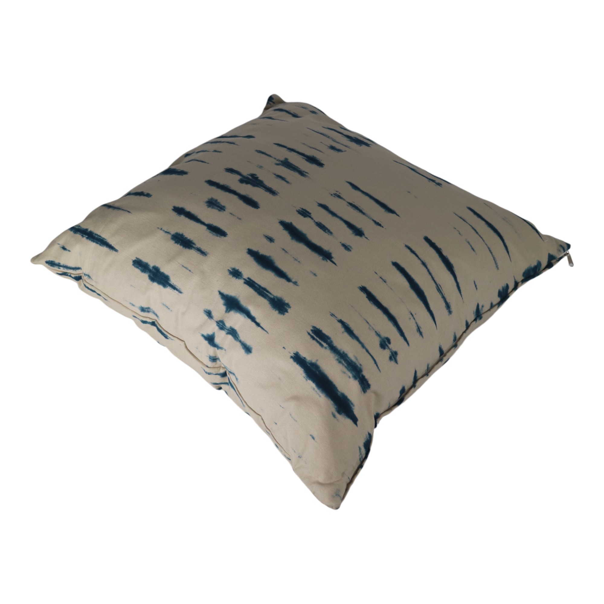 CUSHION SHIBORI INDIGO MULTI LINE WITH INNER