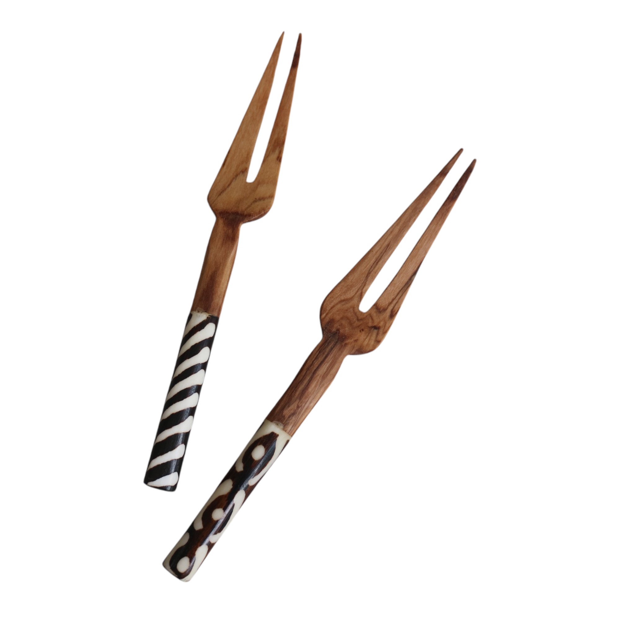 BONE/WOOD MEAT FORK DECOR