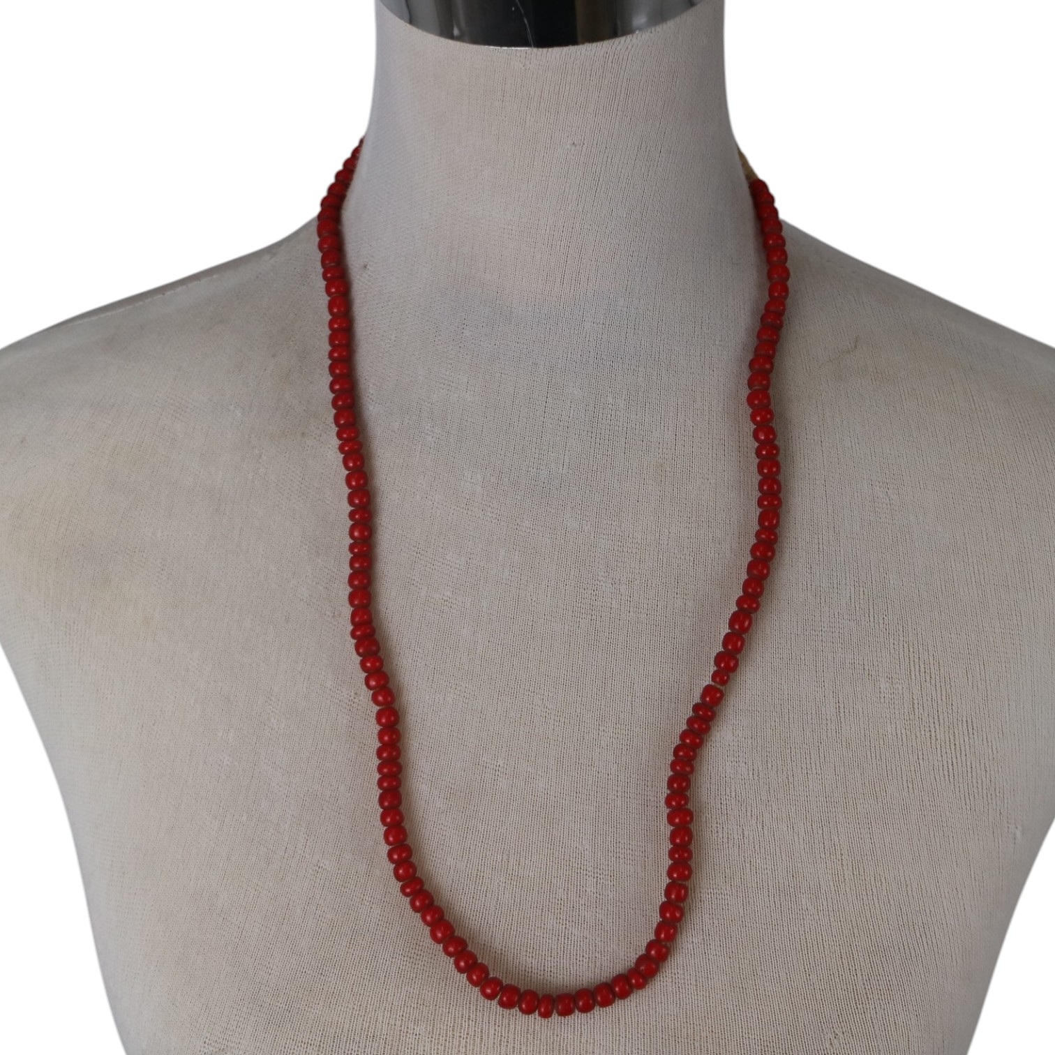NECKLACE GLASS EYE RED