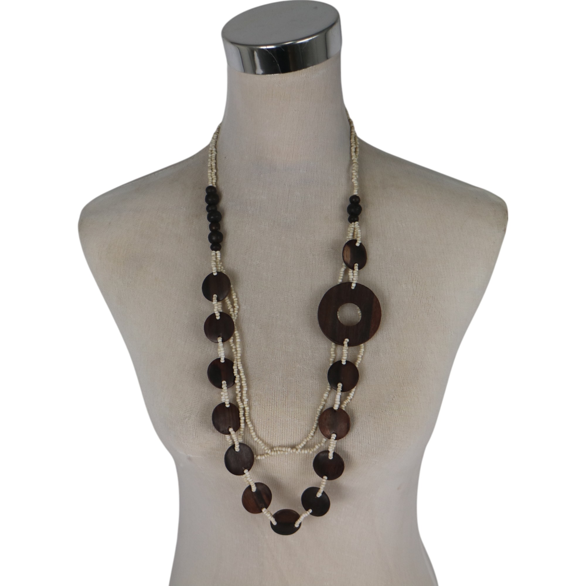 NECKLACE WHITE DISK