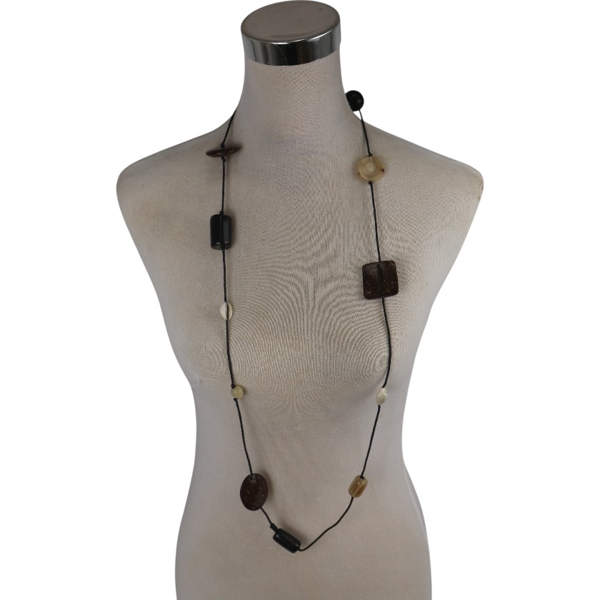 NECKLACE HORN COCO COWREY & SEEDS