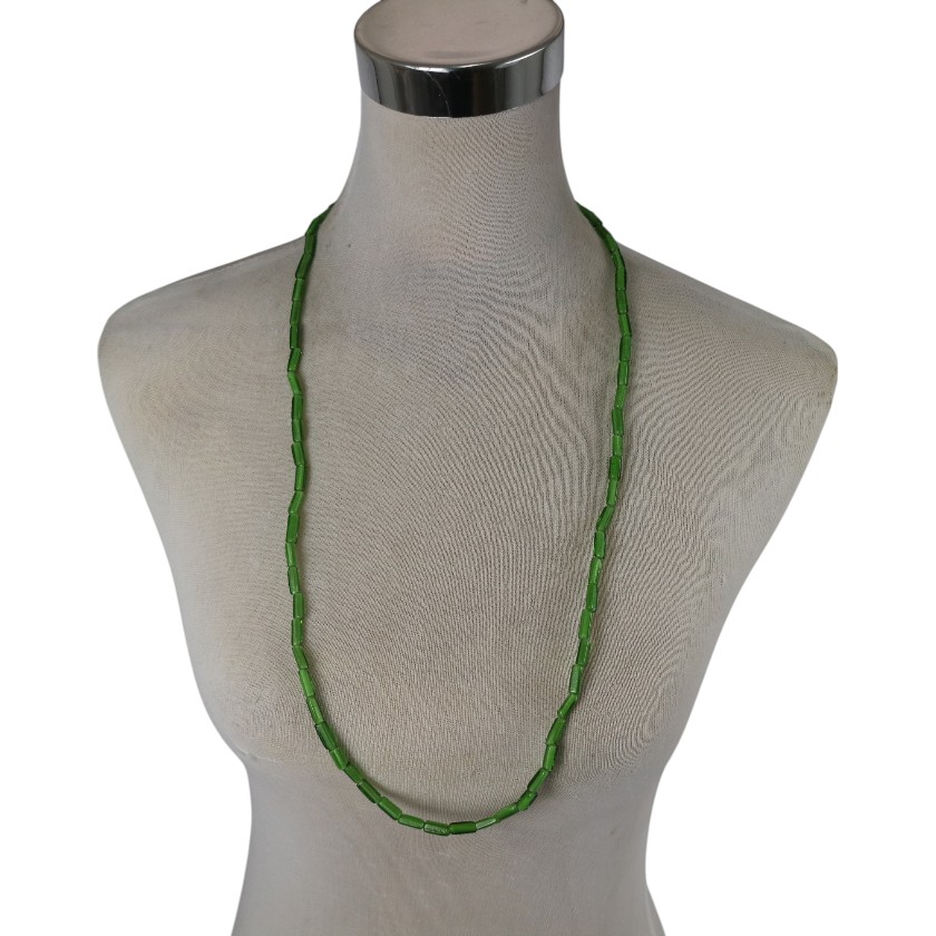 NECKLACE GLASS PIPE GREEN