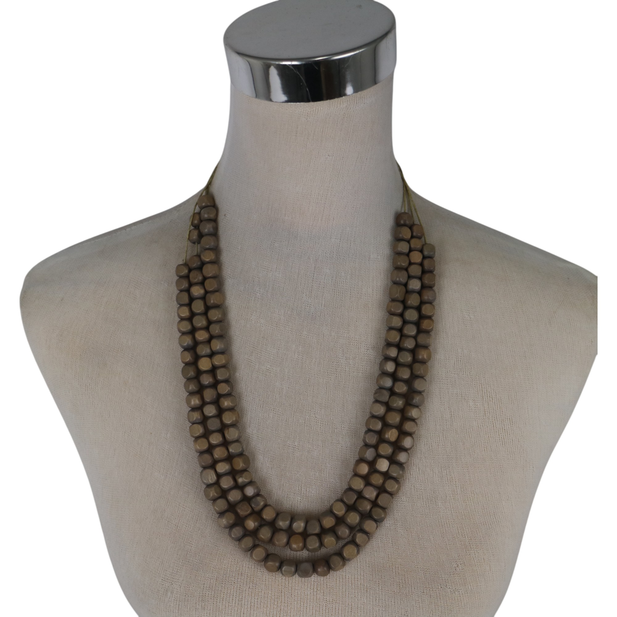 NECKLACE SONO CUBE 3 LINE GREY