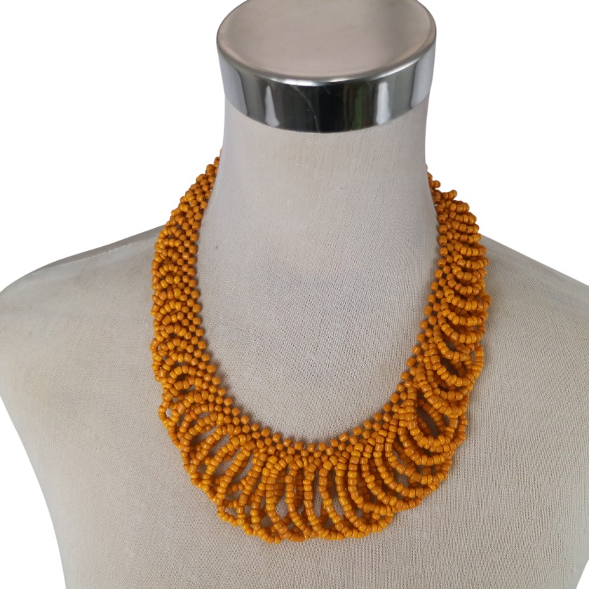 NECKLACE MULTI LOOP ORANGE