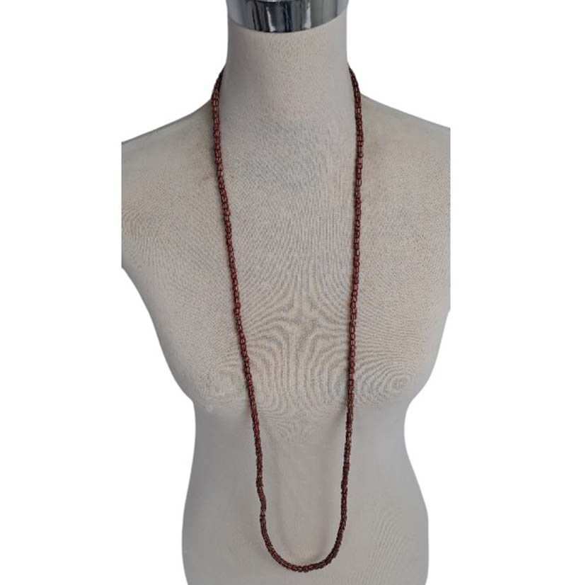 NECKLACE GLASS RED BEAD