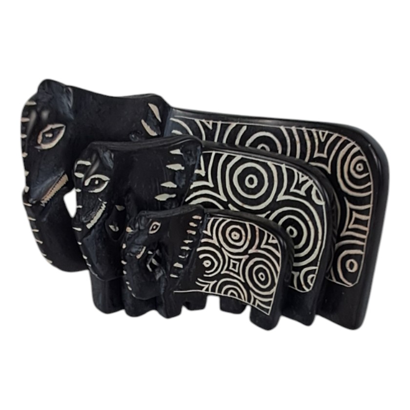 KISSI ELE SET OF 3 CURVED BLACK
