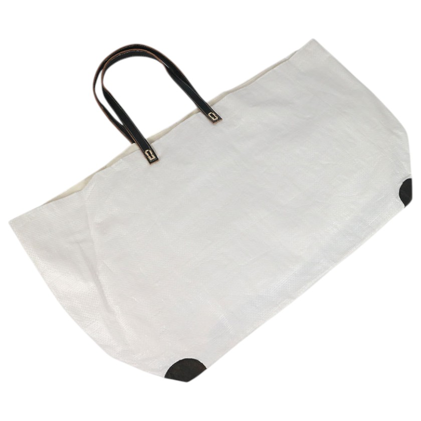 BAG PVC SHOPPER BASKET FLAT WHITE NEW