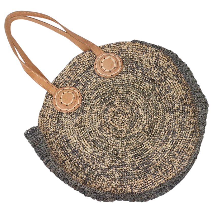 BAG RAFFIA CROCHET CIRCLE