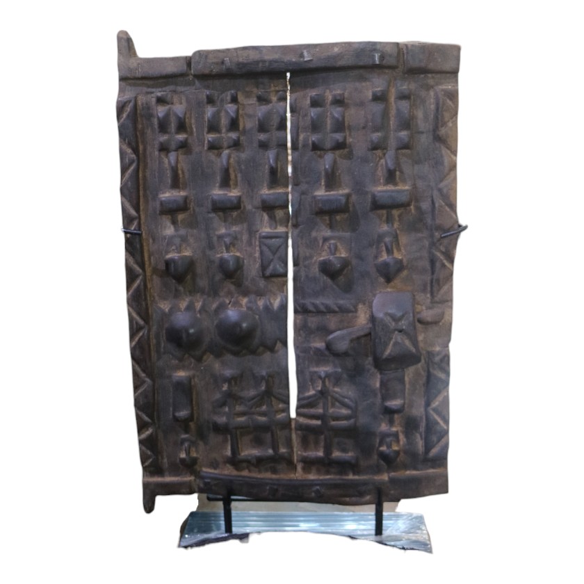 WOOD DOGON DOOR ON STAND