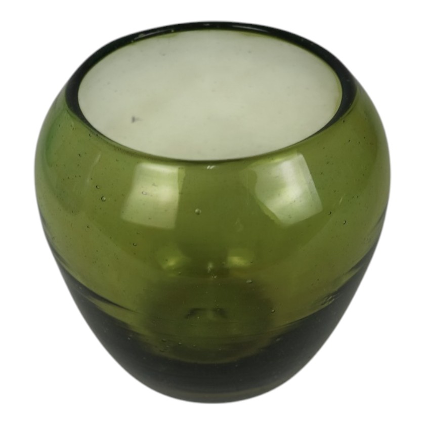 GLASS VASE PEAR GREEN