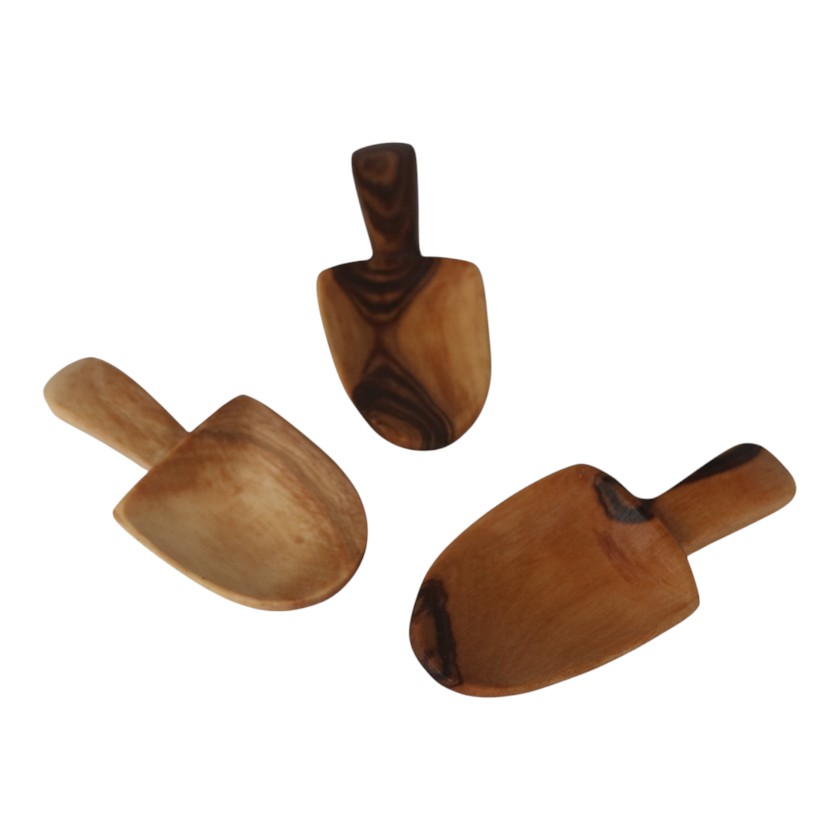 WOOD SPOON COFFEE NO BEAD PLAIN